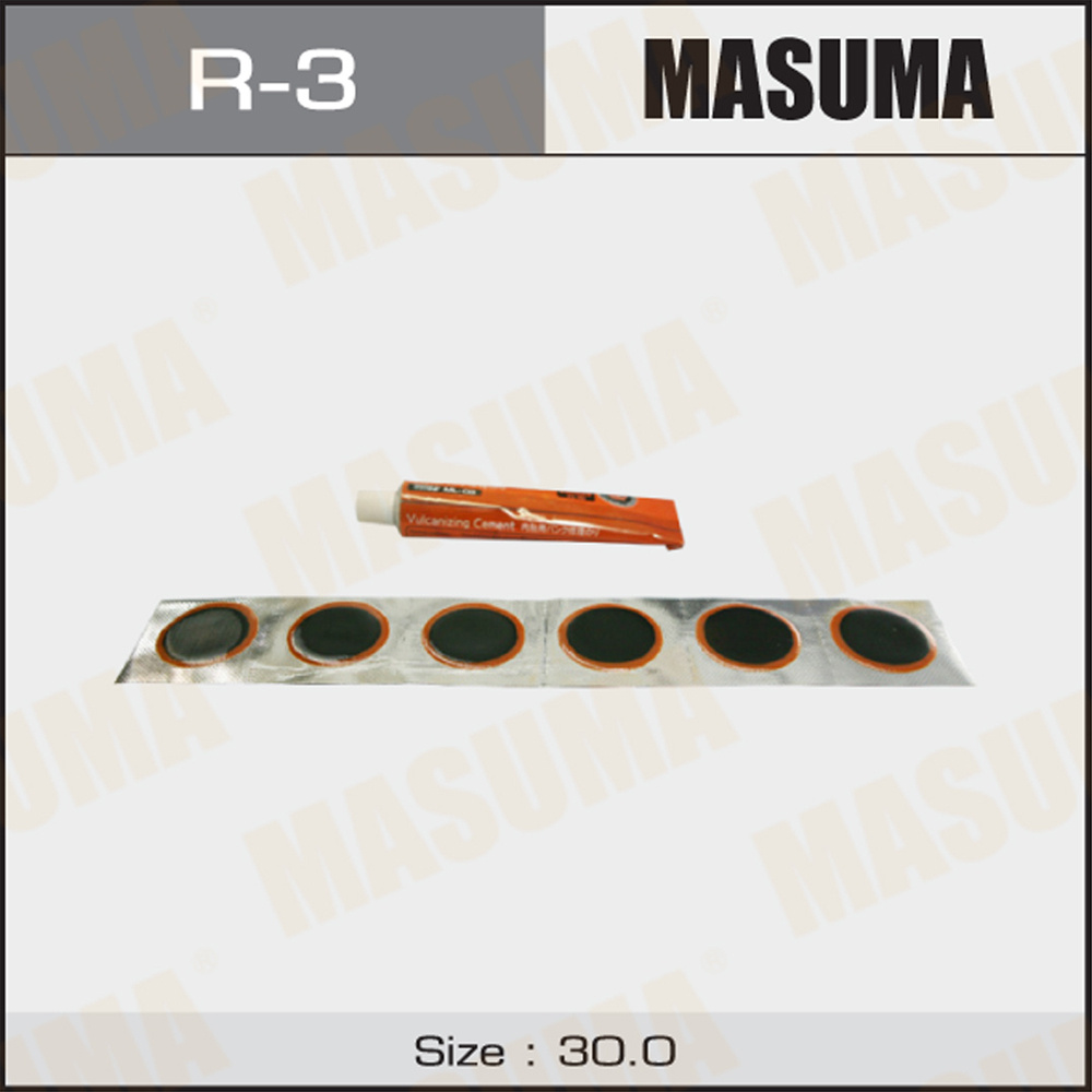 Заплатки камер d30мм (комплект 36шт клей 22мл) Masuma R-3 #1