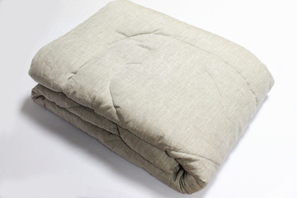 Слуцкие пояса Одеяло Евро 200x220 см, с наполнителем Лен, комплект из 1 шт  #1