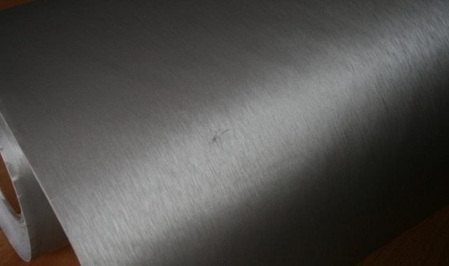 Виниловая, самоклеющаяся пленка для авто и мебели под шлифованный алюминий, графит (ширина1,52 м ) 0.5 #1