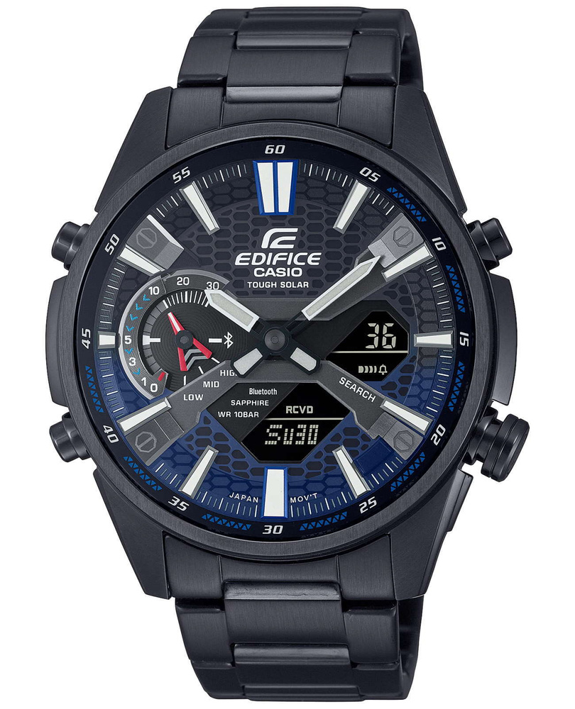 Мужские часы Casio Edifice ECB-S100DC-2A с Bluetooth (блютуз) подключением с гарантией, на солнечной #1