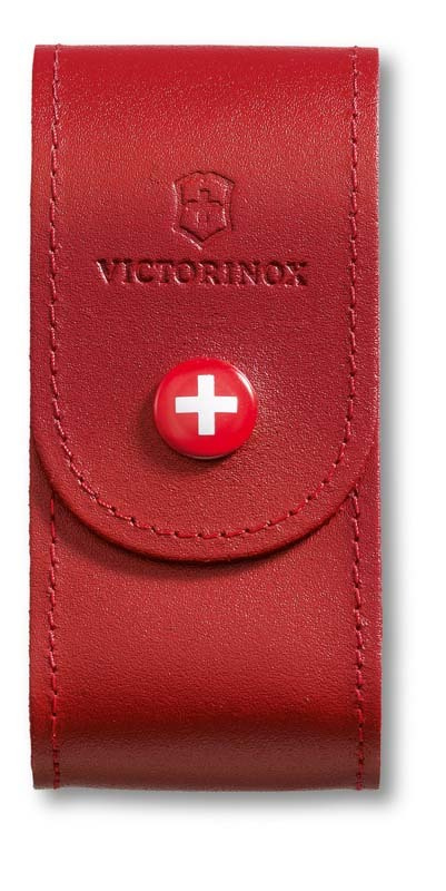 Чехол для ножей Victorinox 91 мм., 4.0521.1, кожаный, красный #1