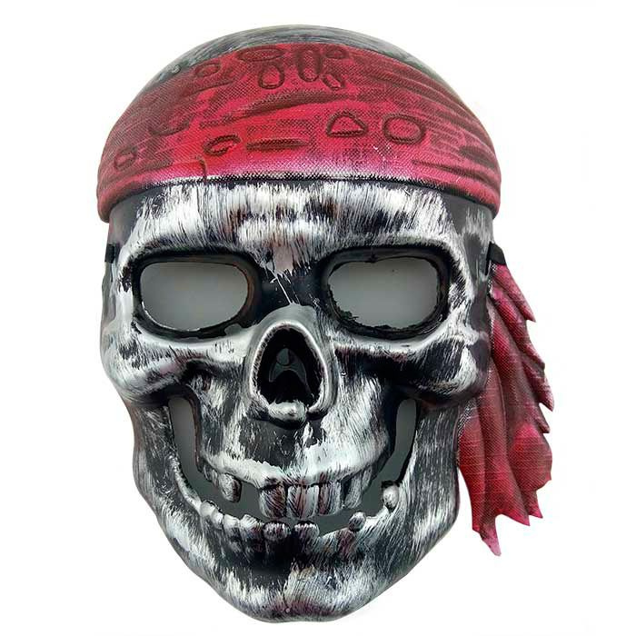 Маска "Пират", серебряный череп #1