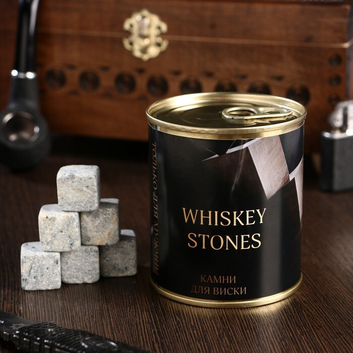 Набор камней для виски "Whiskey stones", в консервной банке, 9 шт.  #1