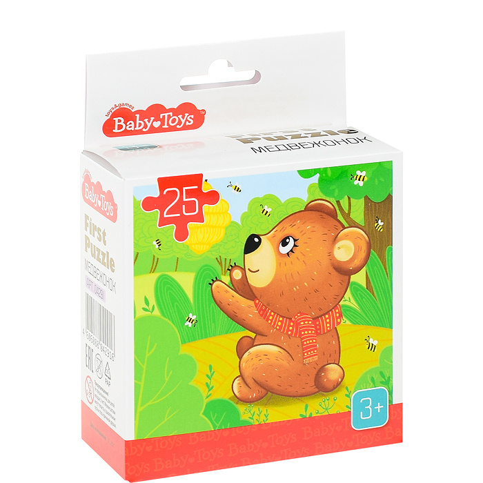 Пазлы First Puzzle "Медвежонок" (25 эл) Baby Toys #1