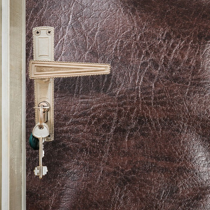 Комплект для обивки дверей 110 x 205 см: искуственная кожа, ватин 5 мм, гвозди, струна, "Ватин"  #1