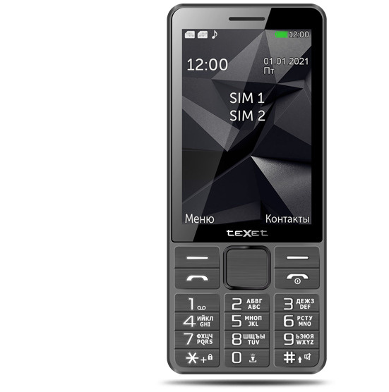 Texet Мобильный телефон Телефон TM-D324 Dual Sim Gray, серый #1