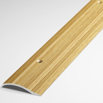 Порог напольный разноуровневый 40x10 мм, длина 2,7 м, профиль-порожек алюминиевый Лука ПР 02, декор дуб #1