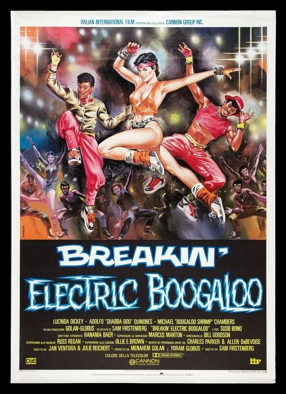 плакат, постер Брейк-данс 2: Электрическое Бугало (Breakin 2 Electric Boogaloo), Сэм Фёрстенберг на бумаге, #1