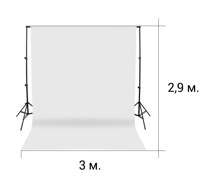 GOZHY Хромакей 300 см x 290 см, белый #1