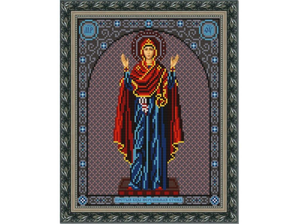 Рисунок на ткани Конёк "Богородица Нерушимая Стена", 20x25 см  #1