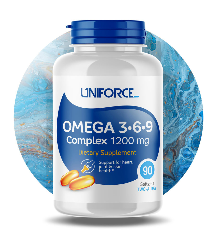 Омега 3-6-9 Uniforce "Omega 3-6-9 1200 mg" 90 капс #1