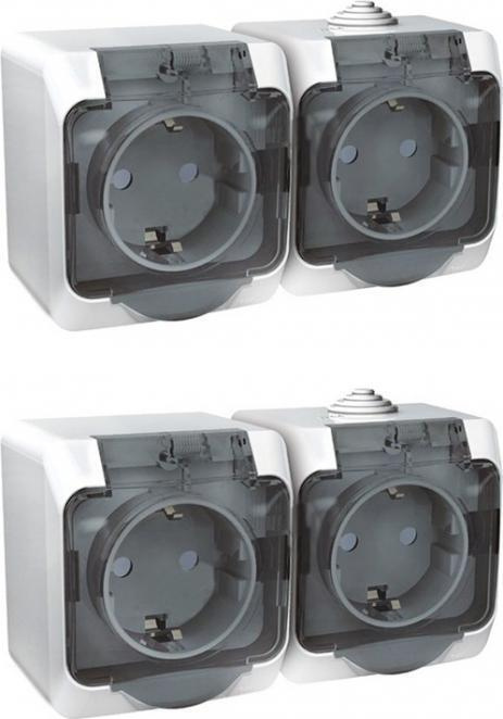 Розетка Systeme Electric Этюд двойная с заземлением с защитными ...