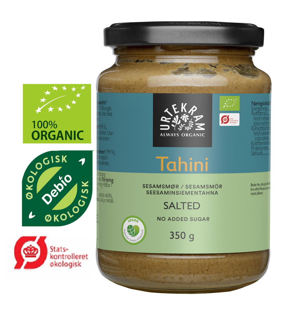 Кунжутная паста Тахини соленая, органическая 350 гр., URTEKRAM - купить ...