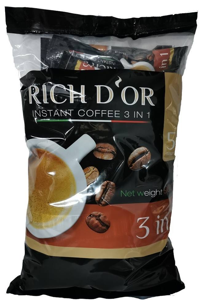 Кофе  растворимый 3в1 "RICH D'OR" 18г*50 (900 гр) #1