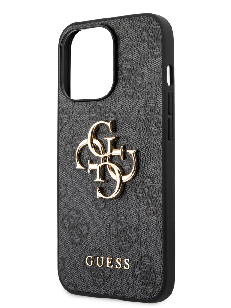 Чехол Guess для iPhone 13 Pro PU 4G Big metal logo Hard Grey #1