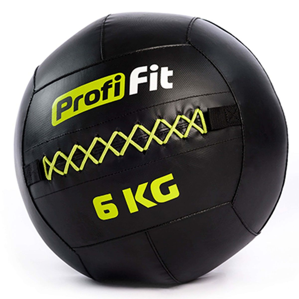 Медицинбол набивной мяч для кроссфита (Wallball) PROFI-FIT, 6 кг #1