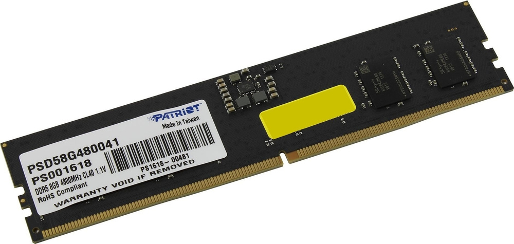 Patriot Memory Оперативная память Signature Line DDR 5 4800 МГц 1x8 ГБ (PSD58G480041)  #1