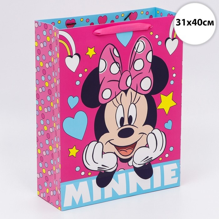 Disney Пакет подарочный "Minnie", Минни Маус, 31х40х11,5 см #1