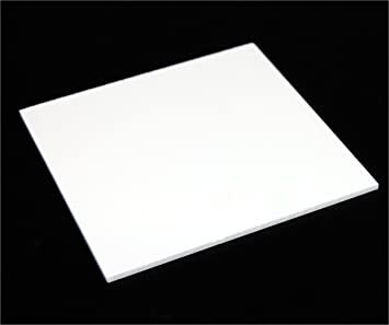 Оргстекло / пластик / полистирол белый листовой, 4 листа размером 10х10 см, толщиной 3 мм.  #1