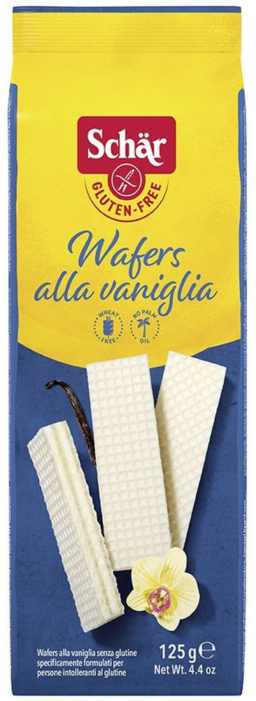 Вафли без глютена со вкусом ванили "Wafers alla vaniglia", 125 г #1