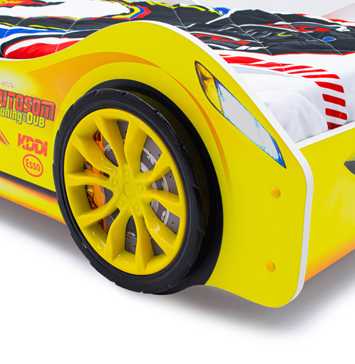 Пластиковые колеса для кровати-машины Бельмарко Speedy желтый для кровати-машины  #1