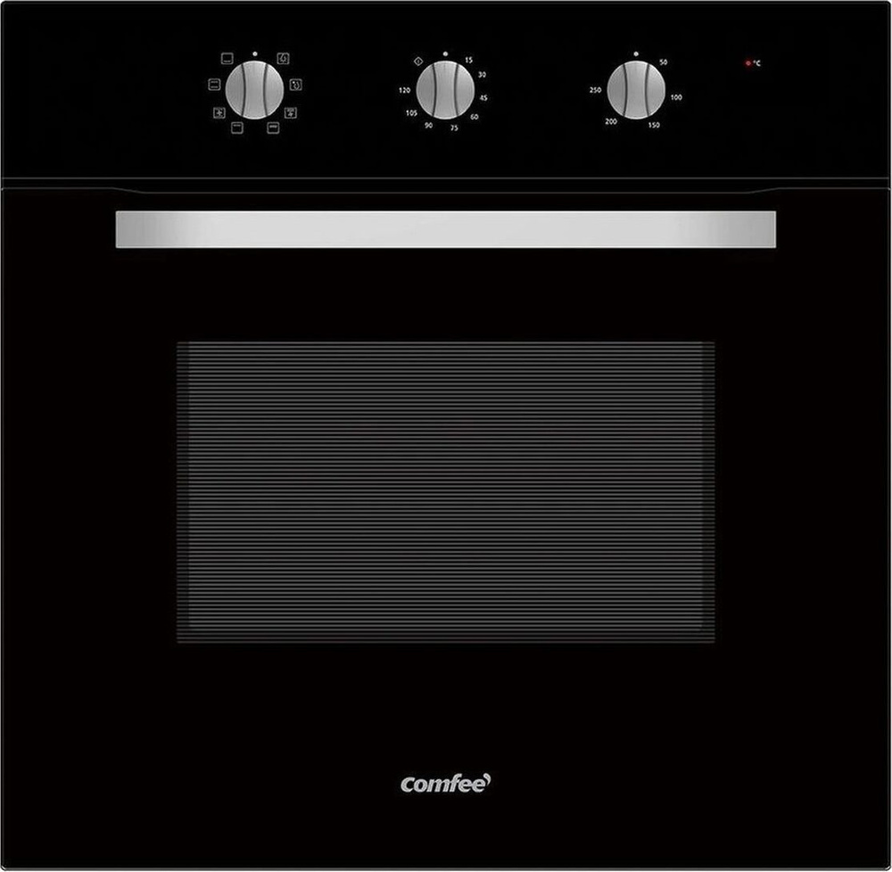 Электрический духовой шкаф Comfee CBO710GB, черное стекло, 7 режимов, конвекция, разморозка, таймер, #1