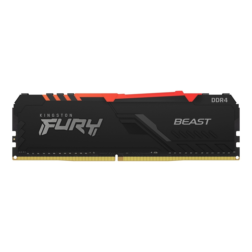 Kingston Оперативная память 8GB DDR4 3733 DIMM FURY Beast Black RGB Gaming Memory 1x8 ГБ (KF437C19BBA/8) #1