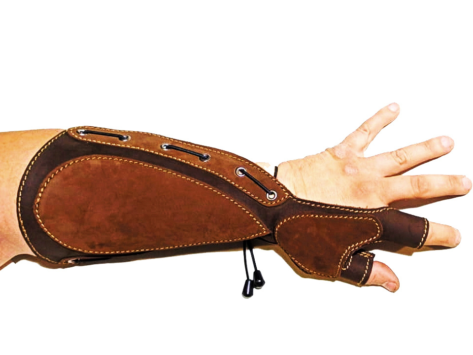 Перчатка для стрельбы из лука Друида 2 на левую руку мужская коричневая ...