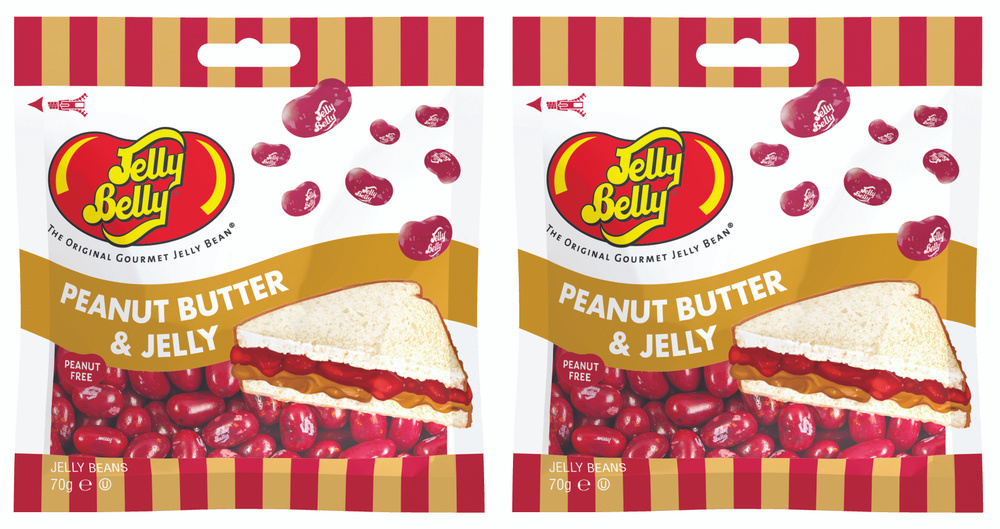 Драже жевательное Jelly Belly Арахисовая паста 70г пакет 2 шт.  #1