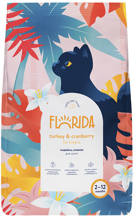 Корм Florida Kitten Turkey & Сranberry для котят, с индейкой и клюквой, 800 г  #1