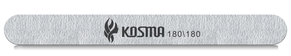 KOSMA Пилка прямая большая серая 180/180 пластиковая основа 1 шт. в упаковке  #1