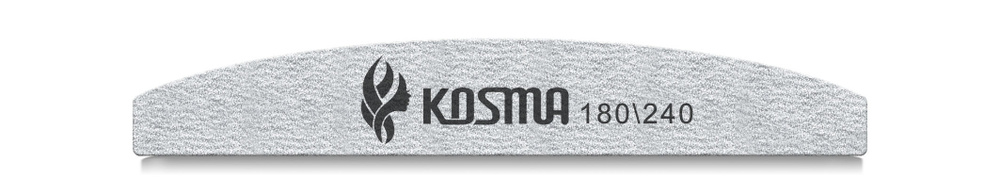 KOSMA Пилка лодка маленькая серая 180/240 пластиковая основа 1 шт. в упаковке  #1
