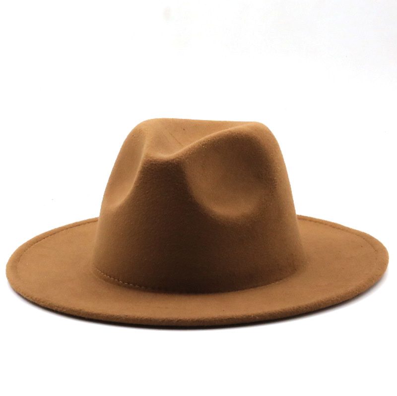 Шляпа Федора фетровая, светло-коричневый #1