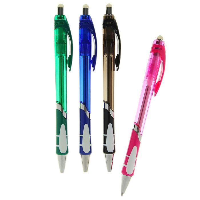 Ручка шариковая со стираемыми чернилами, линия 0,8 мм, автоматическая, стержень синий, корпус тонированный #1