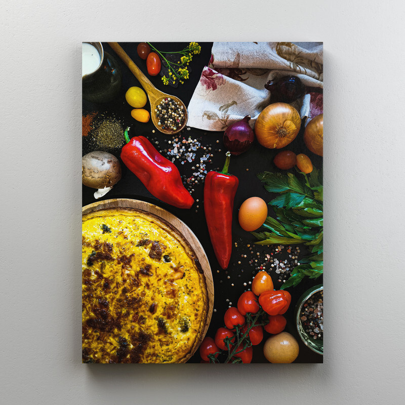 Интерьерная картина на холсте "Перчик чили" для кухни, кафе и ресторанов, размер 45x60 см  #1