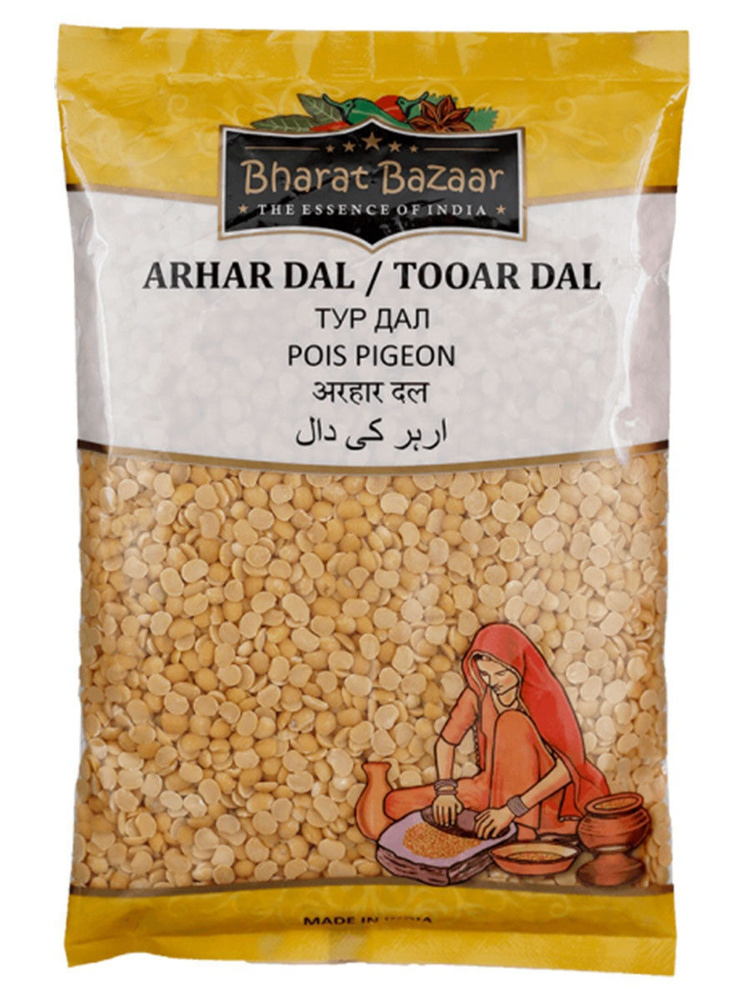 Bharat Bazaar Tooar Dal Чечевица желтая  500 г #1
