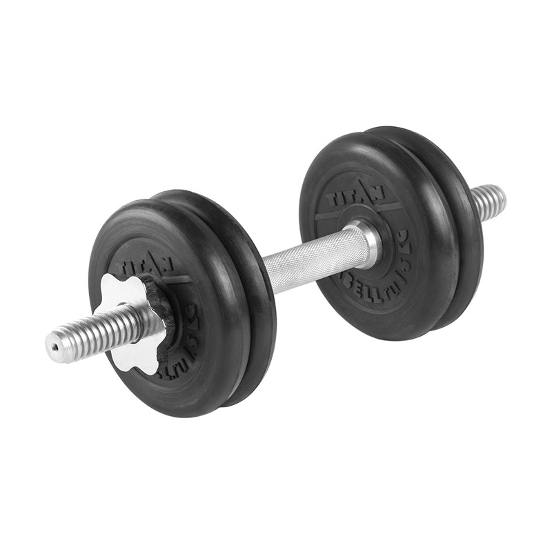 Гантель разборная 7 кг TITAN Barbell - d26, Комплектация №2 с железной ручкой  #1