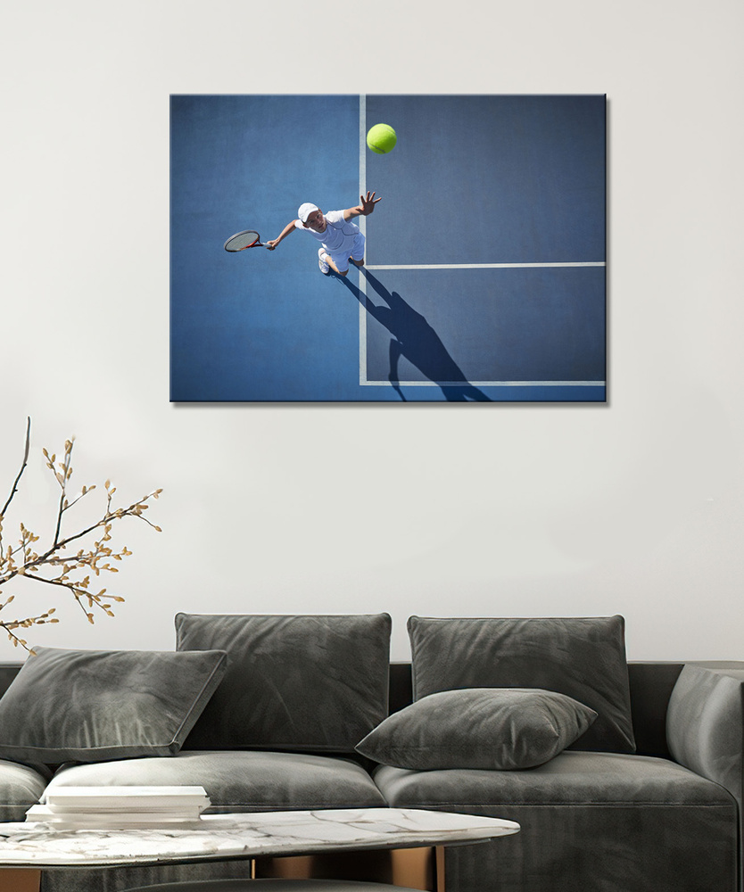 Картина на холсте для интерьера на стену в спальню, гостиную, прихожую, детскую, кухню, офис - Теннис #1