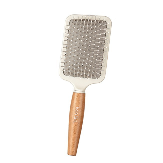 Masil / Массажная расчёска для волос с деревянной ручкой Masil Wooden Paddle Brush, 1 шт.  #1