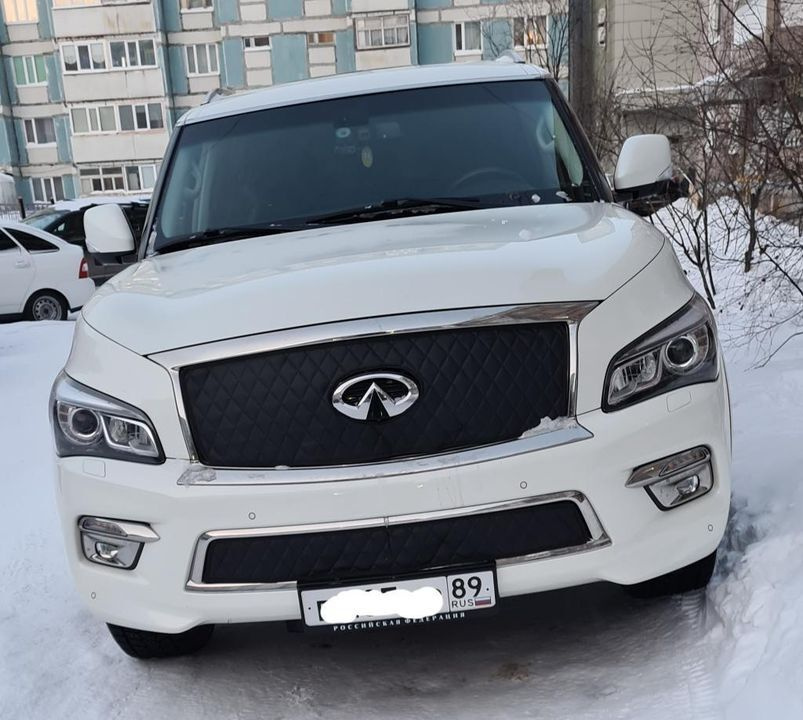 Утеплитель радиатора и бампера для Infiniti QX80 2014-2017 Инфинити Кью Икс 80  #1