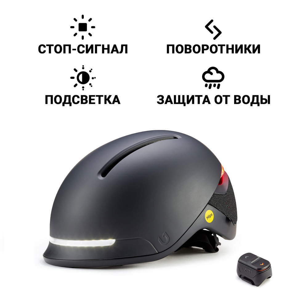 Шлем для велосипеда с подсветкой для самоката / для скейтборда / для скутера - взрослый велошлем UNIT #1