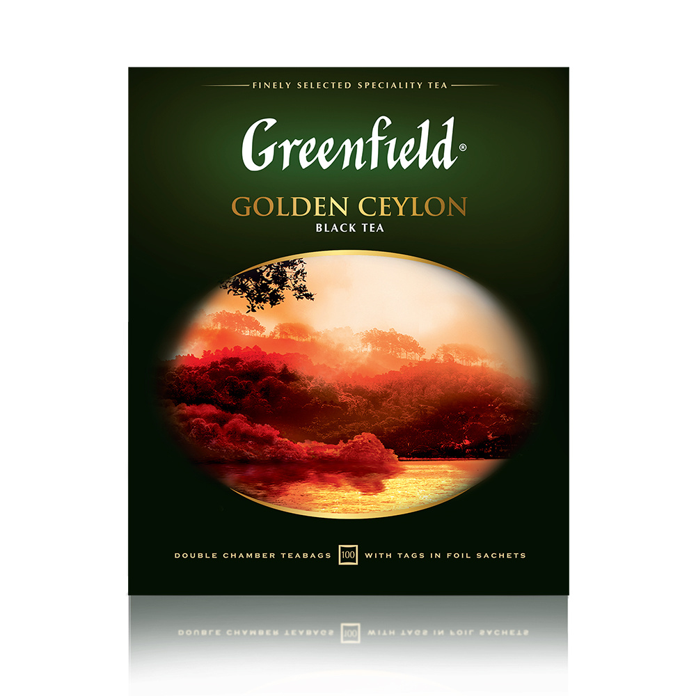 Чай в пакетиках Greenfield Golden Ceylon, черный, 100 шт #1