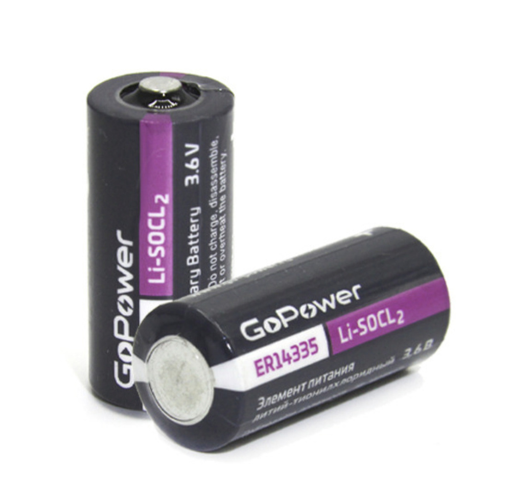 Батарейка GoPower ER14335 2/3AA PC1 Li-SOCl2 3.6V 2 шт - купить с ...