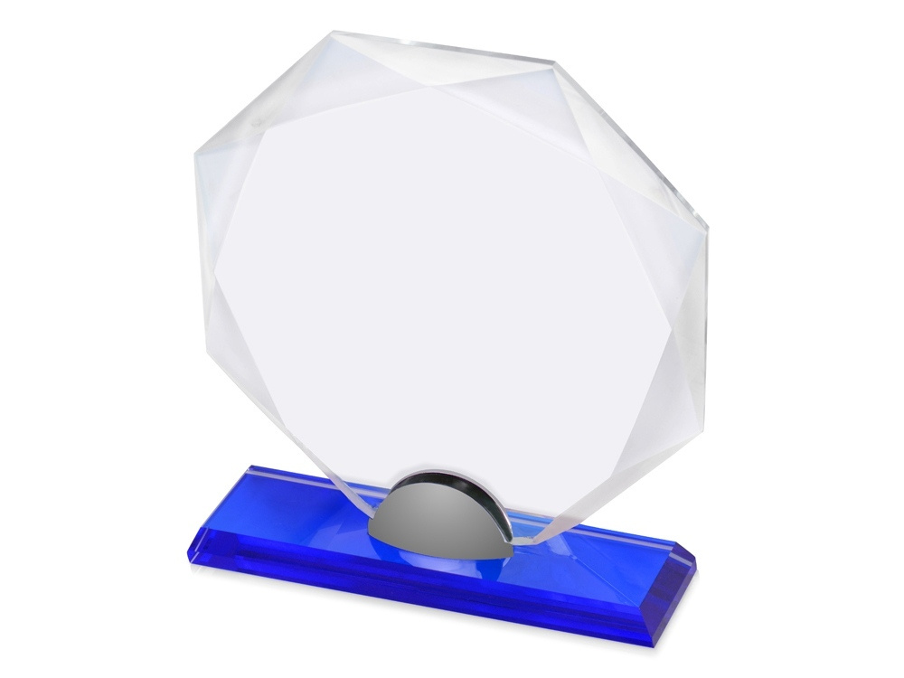 Награда "Diamond" с формой ограненный бриллианта в подарочной коробке, размер 17х5х18,5 см, цвет прозрачный/синий #1