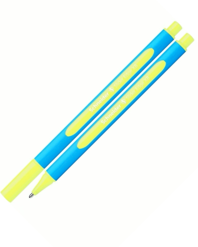Ручка шариковая Schneider Slider Edge XB, 1.4 мм, трехгранный прорезиненный корпус, салатовая, 2 шт. #1
