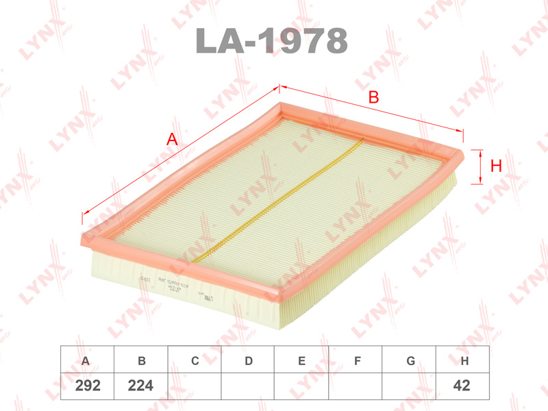 LYNXauto Фильтр воздушный арт. LA1978 #1