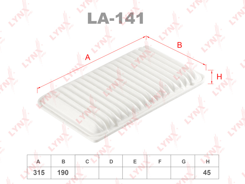 LYNXauto Фильтр воздушный арт. 1LNLA-141_21 #1