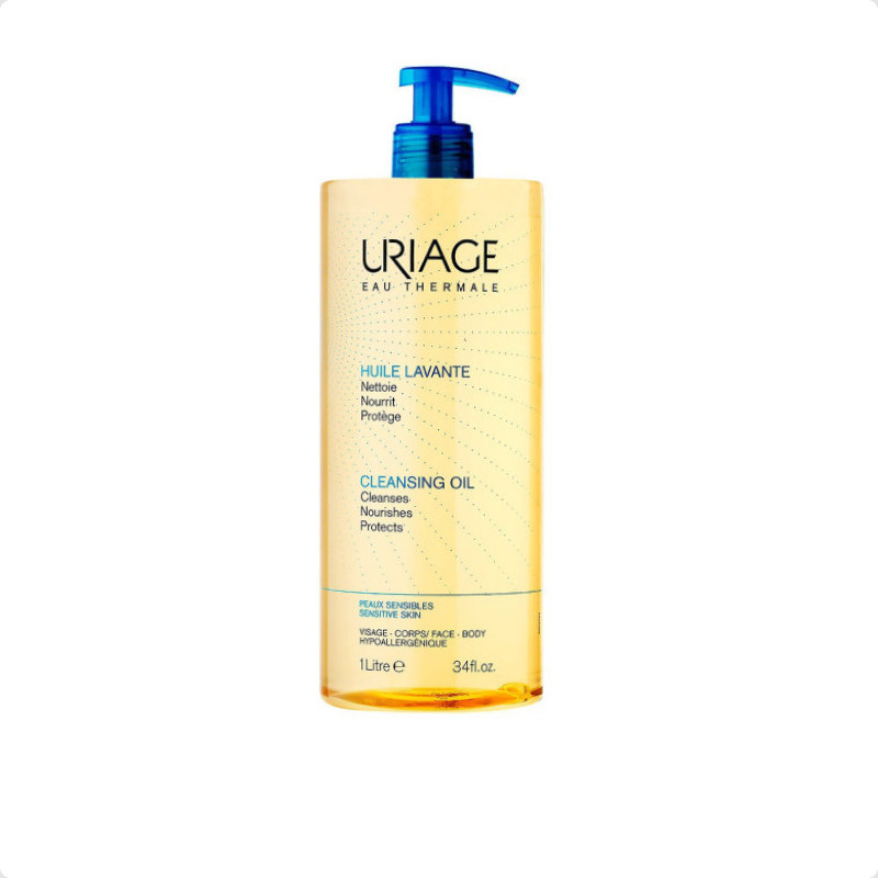 URIAGE, Eau Thermale Очищающее пенящееся масло для сухой и чувствительной кожи лица и тела для мужчин #1
