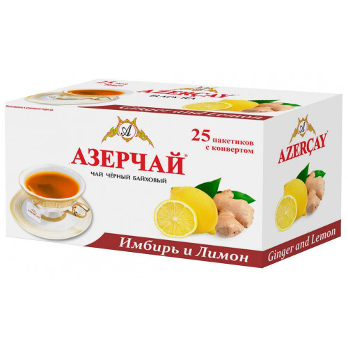 Чай Azercay tea Черный с Имбирем и Лимоном 1,8гр.*25пак.*5шт. #1