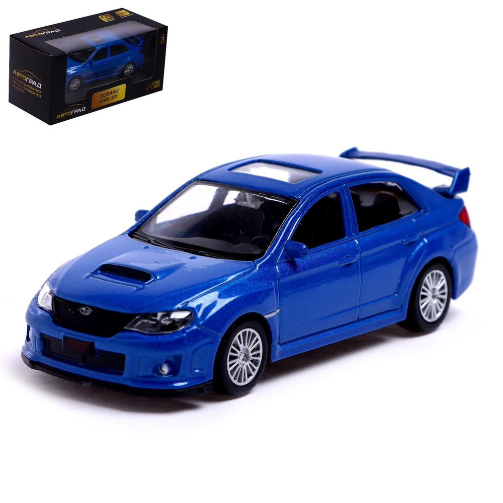 Машина металлическая Автоград SUBARU WRX STI, 1:43, цвет синий - купить с  доставкой по выгодным ценам в интернет-магазине OZON (1093873789)